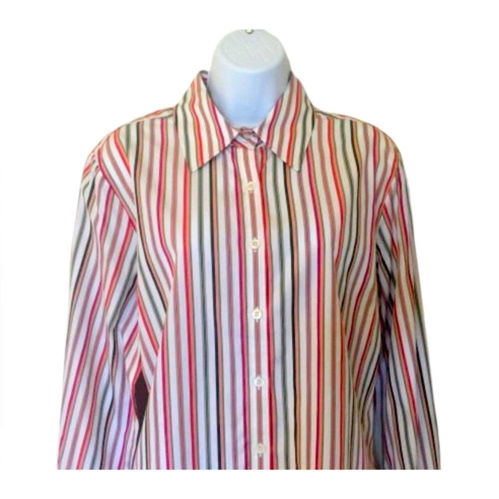 Faconnable Button Down Shirt _ Multi Color Stripe - image 1